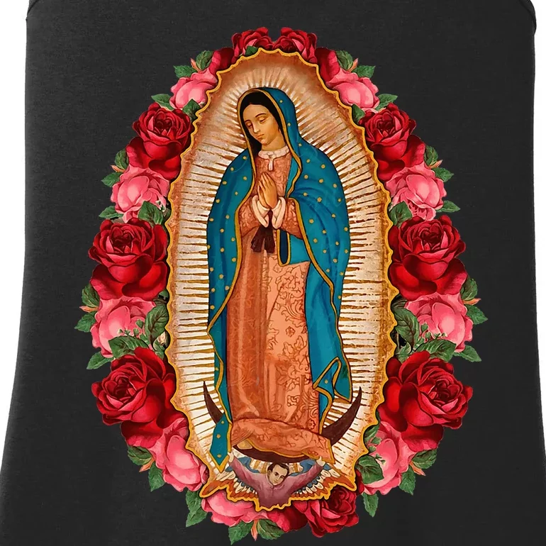 Our Lady Virgen De Guadalupe Virgin Mary Gracias Madre Ladies Essential Tank