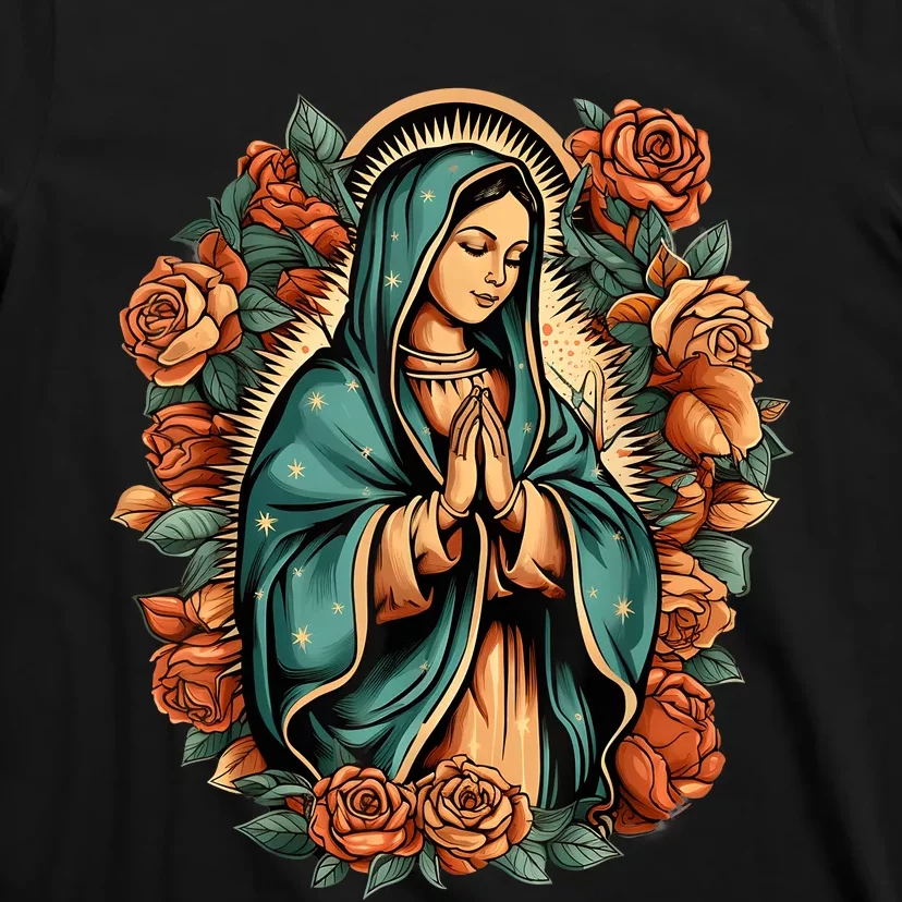 Our Lady Virgen De Guadalupe Virgin Mary Catholic Saint Art T-Shirt