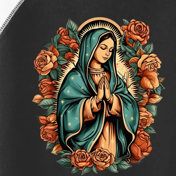 Our Lady Virgen De Guadalupe Virgin Mary Catholic Saint Art Toddler Fine Jersey T-Shirt