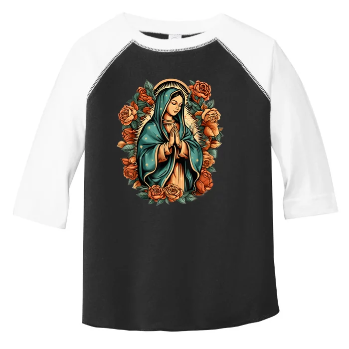 Our Lady Virgen De Guadalupe Virgin Mary Catholic Saint Art Toddler Fine Jersey T-Shirt