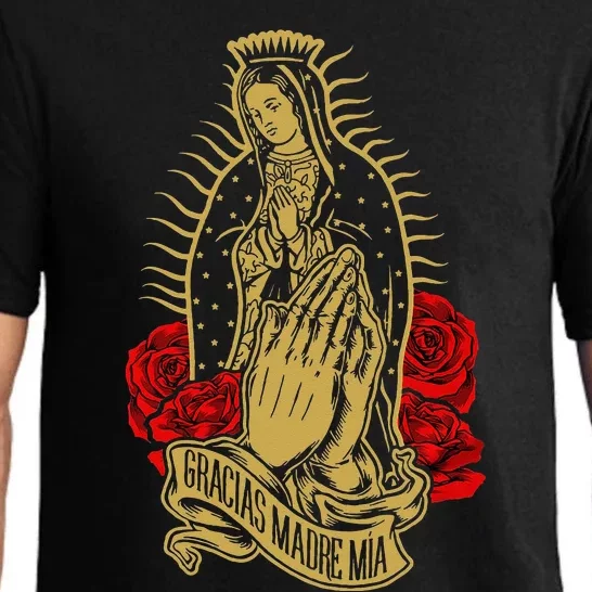 Our Lady Virgen De Guadalupe Virgin Mary Gracias Madre Mía Pajama Set