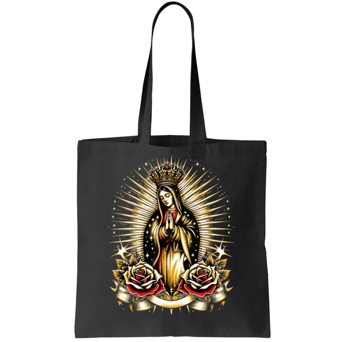 Our Lady Virgen De Guadalupe Virgin Mary Catholic Saint Art Tote Bag