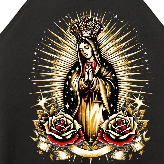 Our Lady Virgen De Guadalupe Virgin Mary Catholic Saint Art Women’s Perfect Tri Rocker Tank