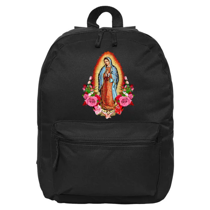 Our Lady Virgen De Guadalupe Virgin Mary Gracias Madre Mía 16 in Basic Backpack