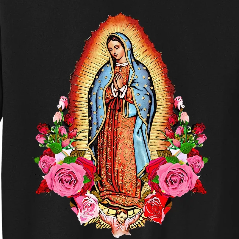 Our Lady Virgen De Guadalupe Virgin Mary Gracias Madre Mía Tall Sweatshirt