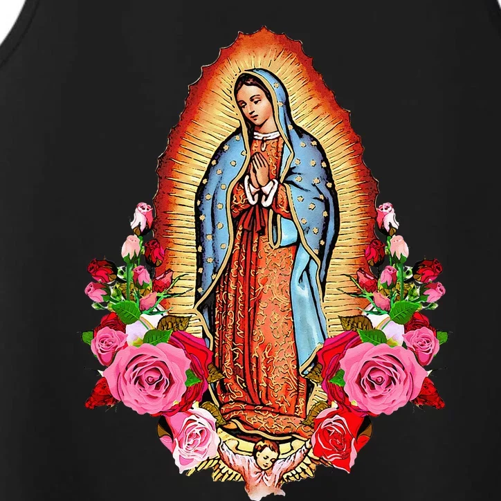 Our Lady Virgen De Guadalupe Virgin Mary Gracias Madre Mía Performance Tank