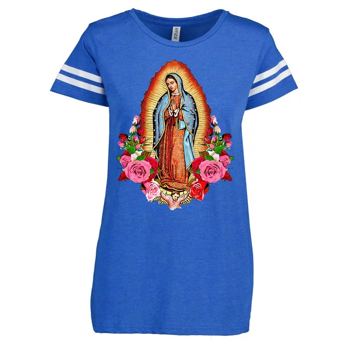 Our Lady Virgen De Guadalupe Virgin Mary Gracias Madre Mía Enza Ladies Jersey Football T-Shirt