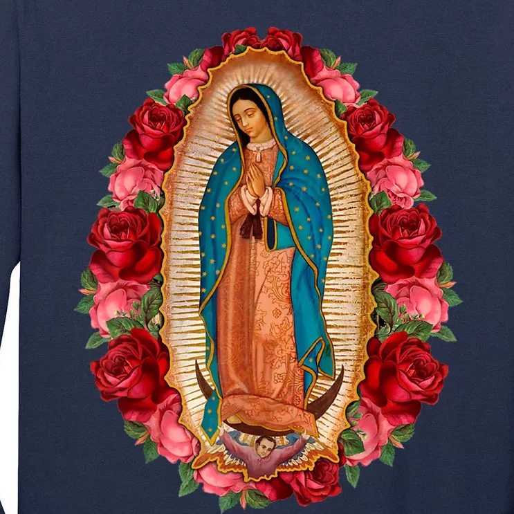 Our Lady Virgen De Guadalupe Virgin Mary Gracias Madre Tall Long Sleeve T-Shirt