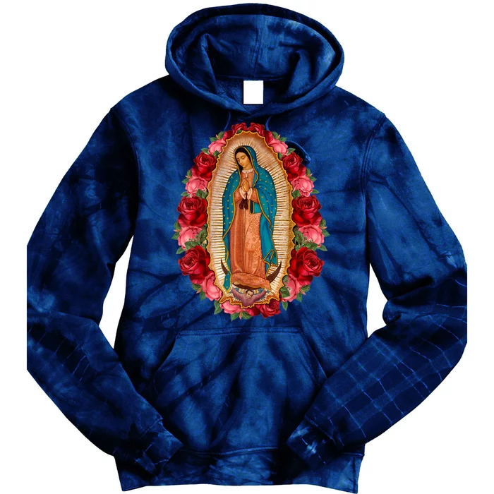 Our Lady Virgen De Guadalupe Virgin Mary Gracias Madre Tie Dye Hoodie