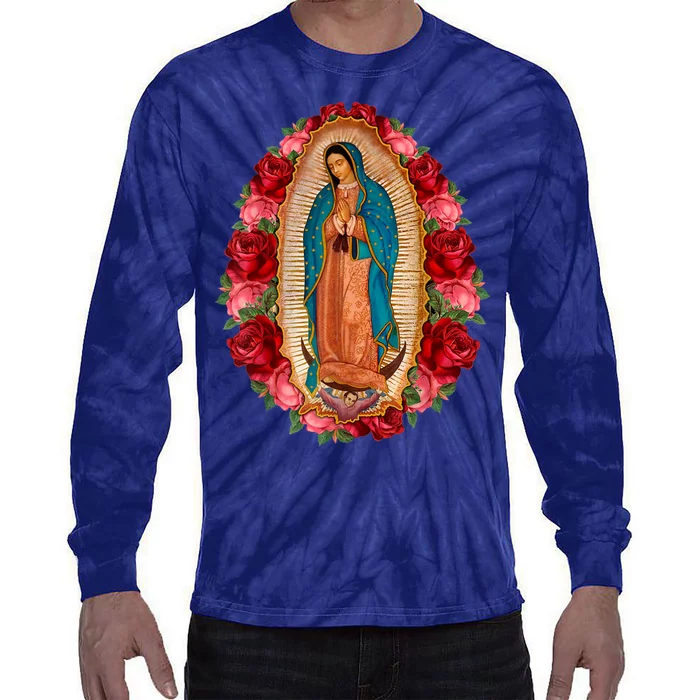 Our Lady Virgen De Guadalupe Virgin Mary Gracias Madre Tie-Dye Long Sleeve Shirt