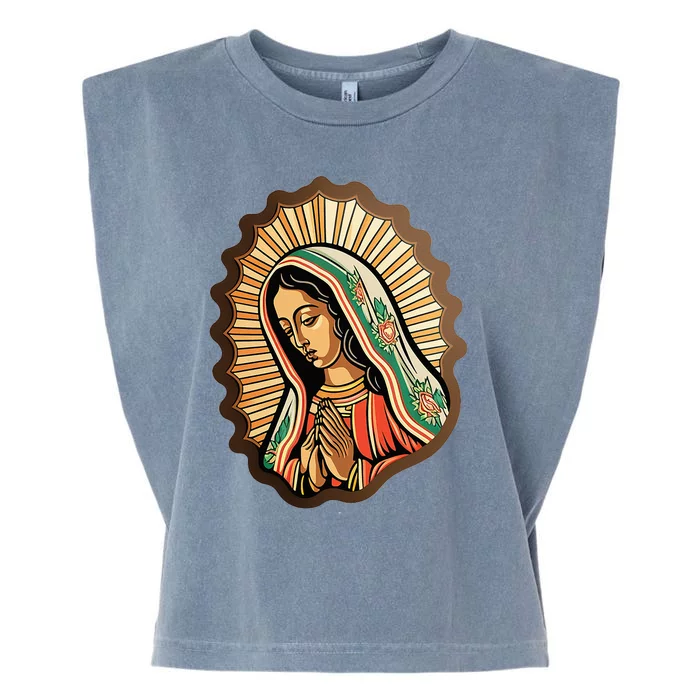 Our Lady Virgen De Guadalupe Mexico Religious Garment-Dyed Women's Muscle Tee