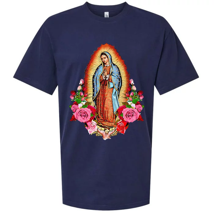 Our Lady Virgen De Guadalupe Virgin Mary Gracias Madre Mía Sueded Cloud Jersey T-Shirt