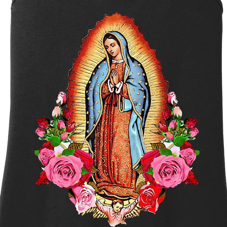 Our Lady Virgen De Guadalupe Virgin Mary Gracias Madre Mía Ladies Essential Tank