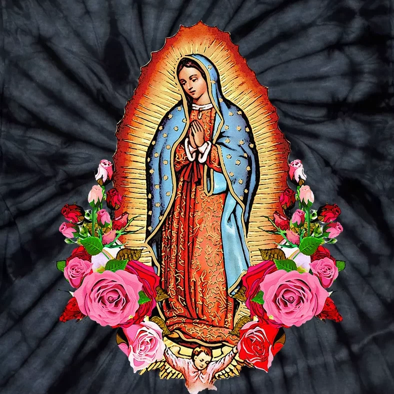 Our Lady Virgen De Guadalupe Virgin Mary Gracias Madre Mía Tie-Dye T-Shirt