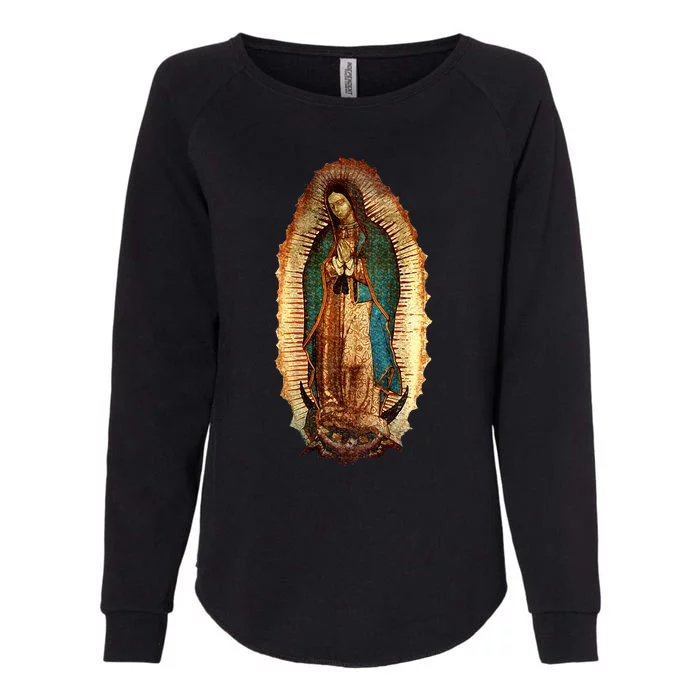 Our Lady Virgen De Guadalupe Maria Virgin Mary Womens California Wash Sweatshirt