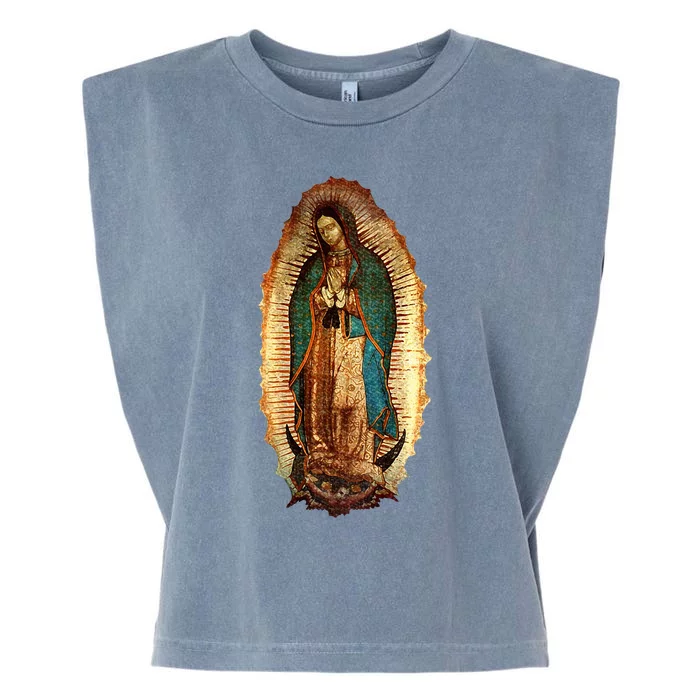 Our Lady Virgen De Guadalupe Maria Virgin Mary Garment-Dyed Women's Muscle Tee