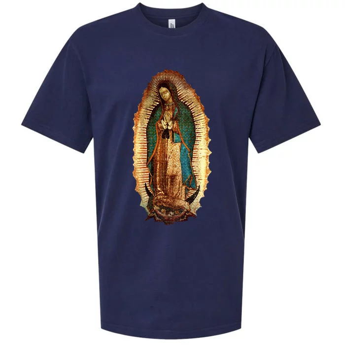 Our Lady Virgen De Guadalupe Maria Virgin Mary Sueded Cloud Jersey T-Shirt