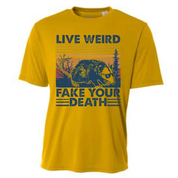 Opossum Live Weird Fake Your Death Cooling Performance Crew T-Shirt