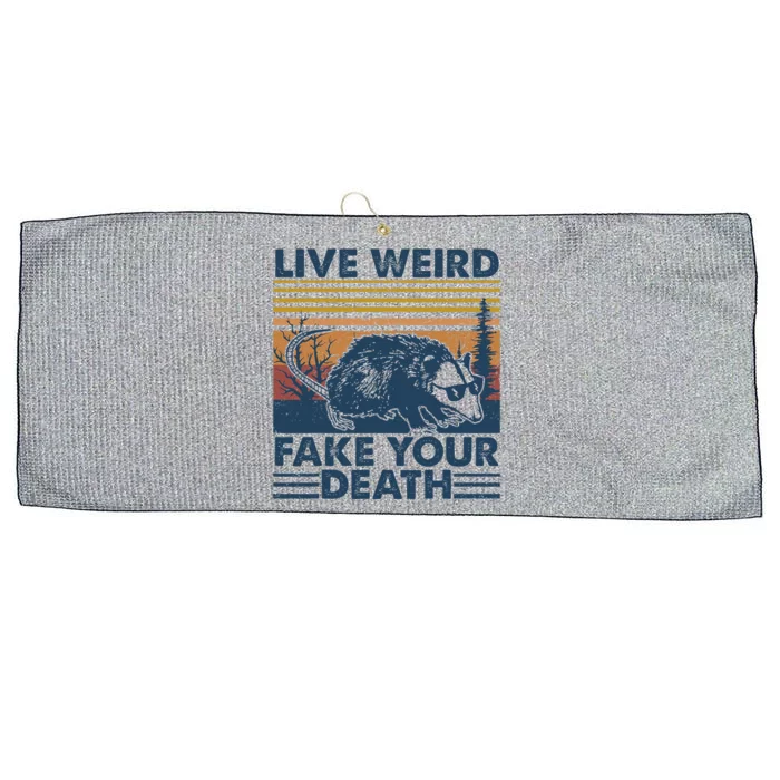 Opossum Live Weird Fake Your Death Large Microfiber Waffle Golf Towel