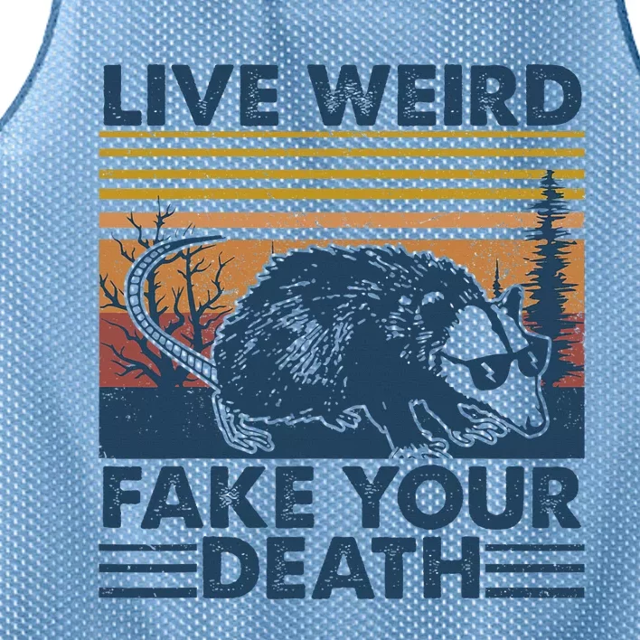 Opossum Live Weird Fake Your Death Mesh Reversible Basketball Jersey Tank