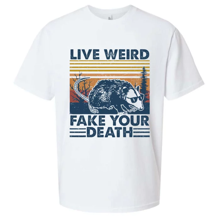 Opossum Live Weird Fake Your Death Sueded Cloud Jersey T-Shirt