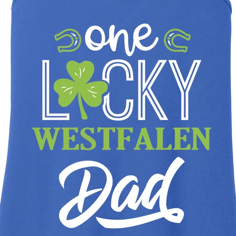 One Lucky Westfalen Horse Dad Irish Horseback Riding Great Gift Ladies Essential Tank