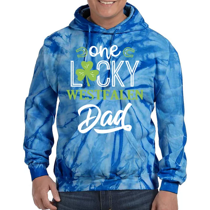 One Lucky Westfalen Horse Dad Irish Horseback Riding Great Gift Tie Dye Hoodie