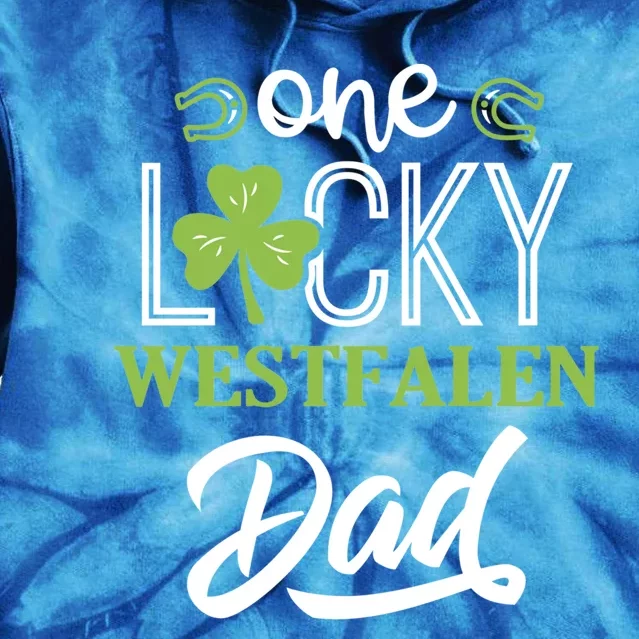 One Lucky Westfalen Horse Dad Irish Horseback Riding Great Gift Tie Dye Hoodie