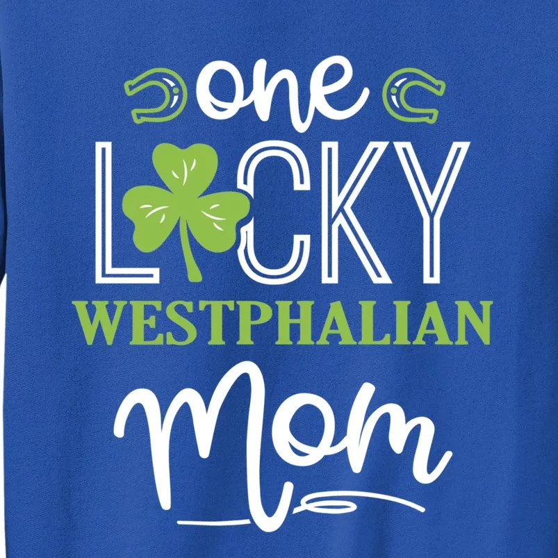 One Lucky Westphalian Horse Mom Irish Horseback Riding Gift Sweatshirt