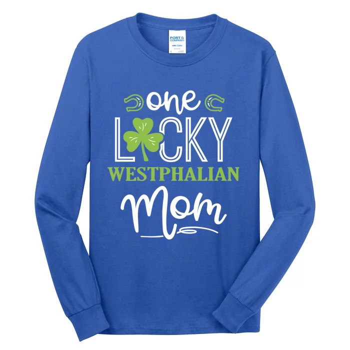 One Lucky Westphalian Horse Mom Irish Horseback Riding Gift Tall Long Sleeve T-Shirt