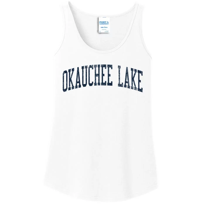 Okauchee Lake Wi Vintage Athletic Sports Jsn2 Print Ladies Essential Tank