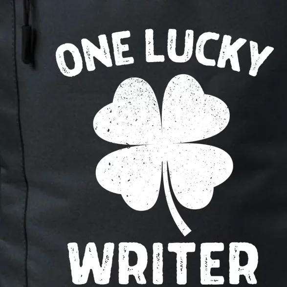 One Lucky Writer St Patricks Day Green Shamrock Leaf Daily Commute Backpack