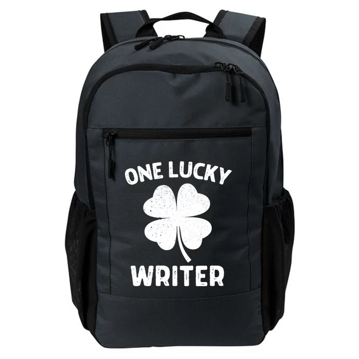 One Lucky Writer St Patricks Day Green Shamrock Leaf Daily Commute Backpack