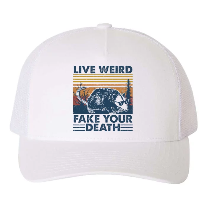 Opossum Live Weird Fake Your Death Vintage Yupoong Adult 5-Panel Trucker Hat