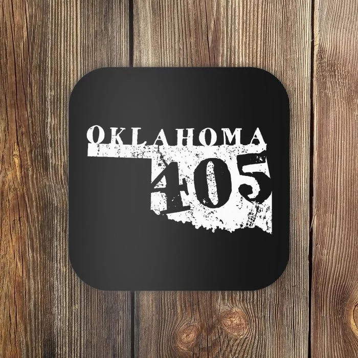 Oklahoma Map 405 Area Code Vintage Coaster