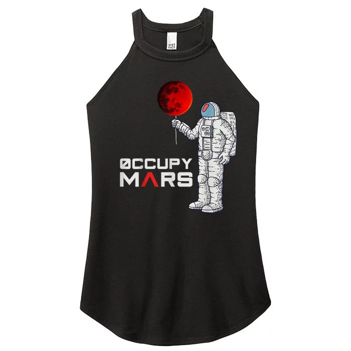 Occupy Mars Astronaut Funny Gift Women’s Perfect Tri Rocker Tank