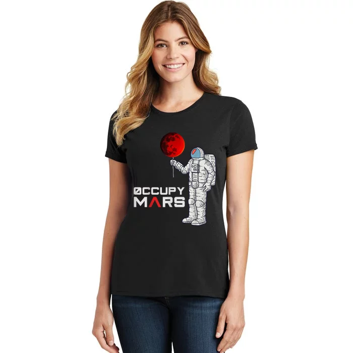 Occupy Mars Astronaut Funny Gift Women's T-Shirt