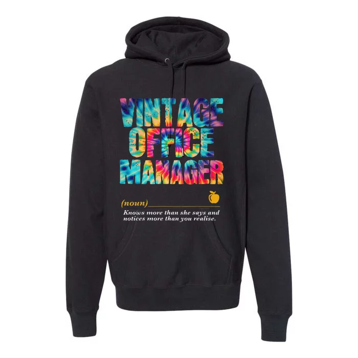 Office Manager Appreciation Week Back To School Premium Hoodie