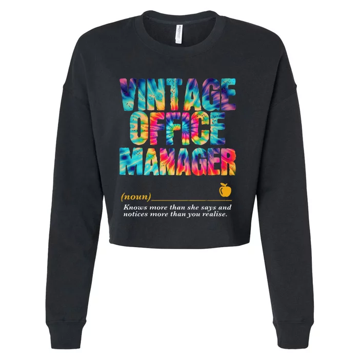 Office Manager Appreciation Week Back To School Cropped Pullover Crew