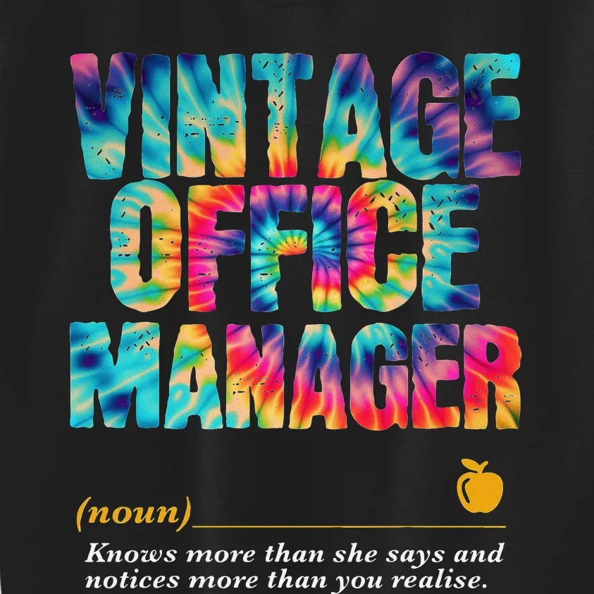 Office Manager Appreciation Week Back To School Kids Sweatshirt