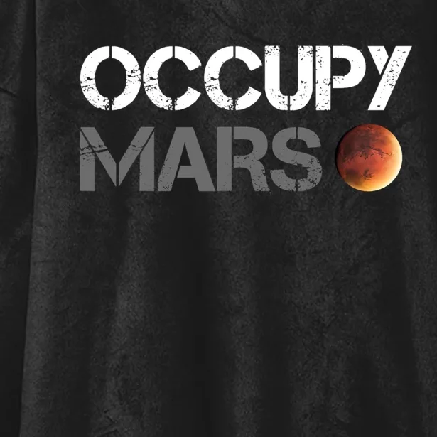 Occupy Mars Astronomy Space Explorer Rocket Science Hooded Wearable Blanket