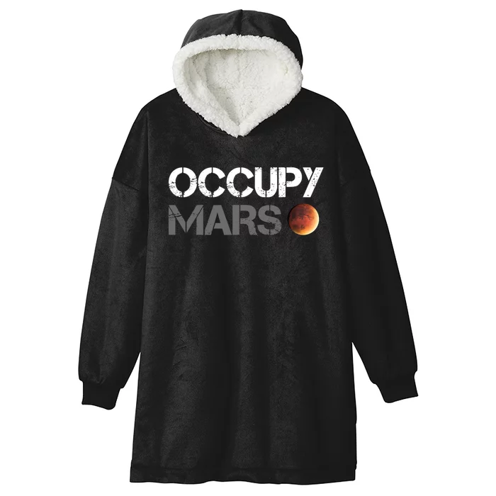 Occupy Mars Astronomy Space Explorer Rocket Science Hooded Wearable Blanket