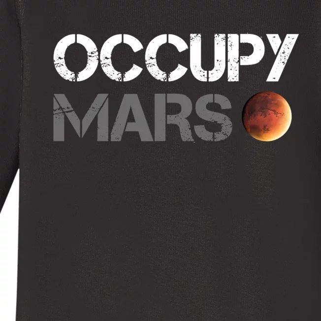 Occupy Mars Astronomy Space Explorer Rocket Science Baby Long Sleeve Bodysuit