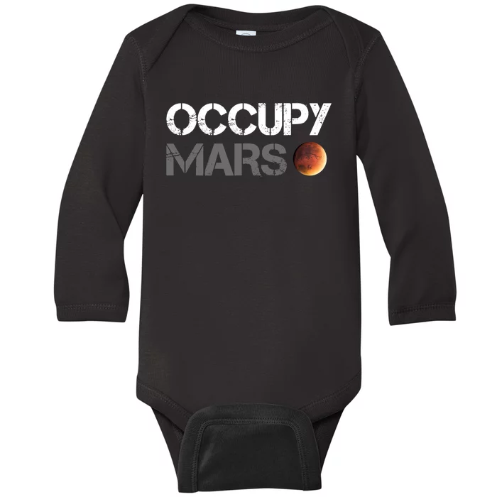 Occupy Mars Astronomy Space Explorer Rocket Science Baby Long Sleeve Bodysuit