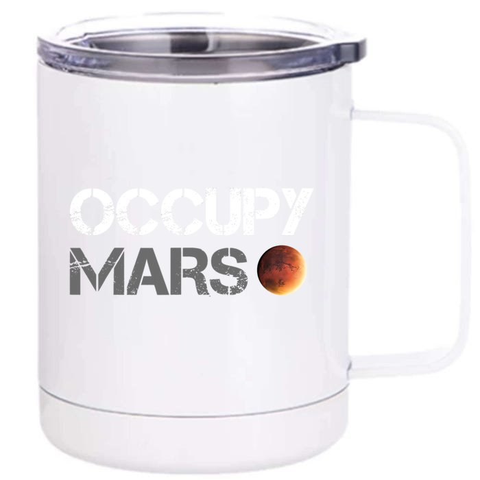 Occupy Mars Astronomy Space Explorer Rocket Science Front & Back 12oz Stainless Steel Tumbler Cup