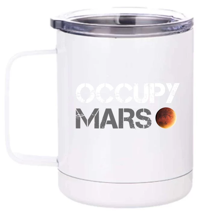 Occupy Mars Astronomy Space Explorer Rocket Science Front & Back 12oz Stainless Steel Tumbler Cup