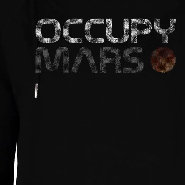 Occupy Mars Astronomy Space Explorer Womens Funnel Neck Pullover Hood