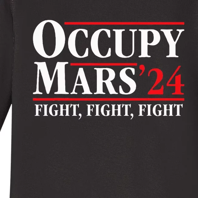 Occupy Mars Astronomy Space Fight Fight Fight Baby Long Sleeve Bodysuit