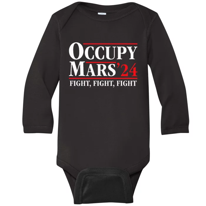 Occupy Mars Astronomy Space Fight Fight Fight Baby Long Sleeve Bodysuit