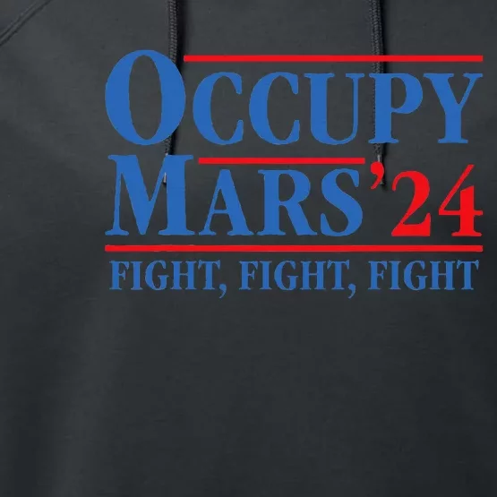 Occupy Mars Astronomy Space Fight Fight Fight Performance Fleece Hoodie